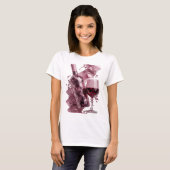 T-shirt Déclaration de design d'art abstrait argenté Clean (Devant entier)