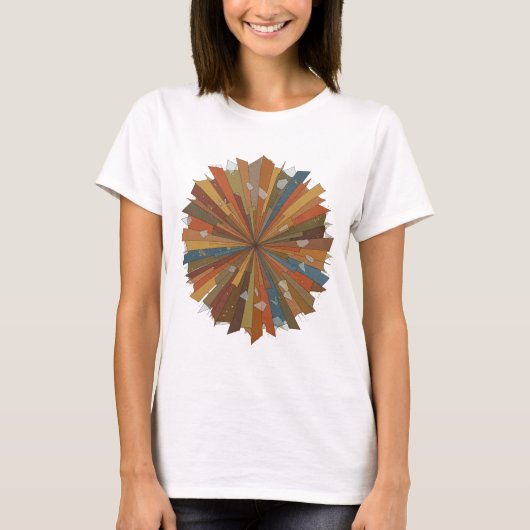 T-shirt Déclaration de design d'art abstrait argenté frais (Devant)