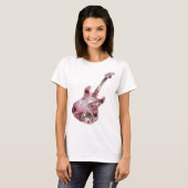 T-shirt Déclaration de design d'art abstrait argenté spiri (Devant entier)