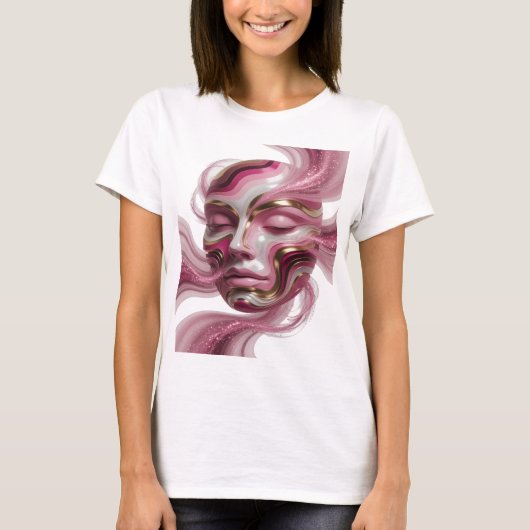 T-shirt Déclaration de design d'art abstrait Witty Gold (Devant)