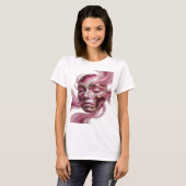 T-shirt Déclaration de design d'art abstrait Witty Gold (Devant entier)