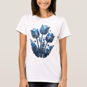 T-shirt Déclaration de l'art abstrait gris moderne Design