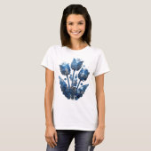 T-shirt Déclaration de l'art abstrait gris moderne Design (Devant entier)