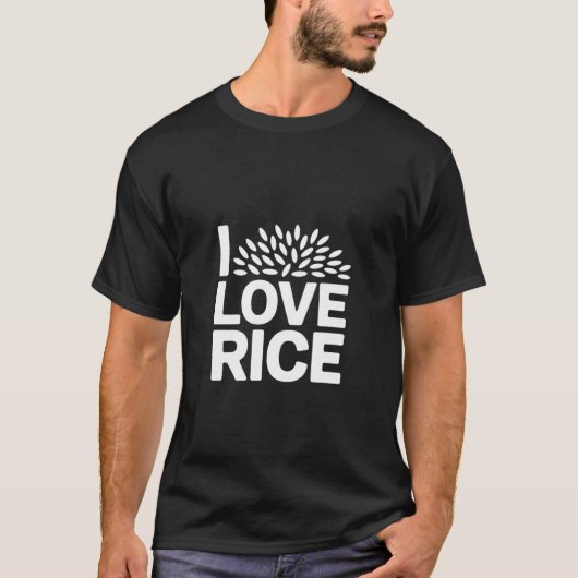 T-shirt Déclaration de l'enthousiaste J'adore le riz (Devant)