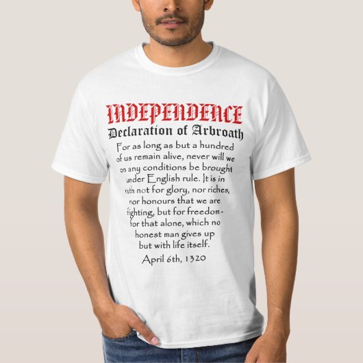 T-shirt Déclaration de pièce en t écossaise de (Devant)