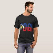 T-shirt Déclaration de Pogi Hilarious dans la conception d (Devant entier)