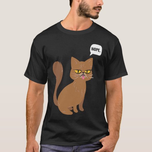 T-shirt Déclaration de refus de chat Graphique (Devant)