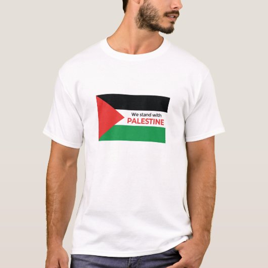 T-shirt Déclaration de solidarité : Drapeau de Palestine (Devant)