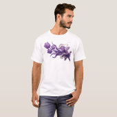 T-shirt Déclaration de style de fleur abstraite audacieuse (Devant entier)