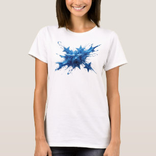 T-shirt Déclaration de style d'étoiles abstraites bleues v