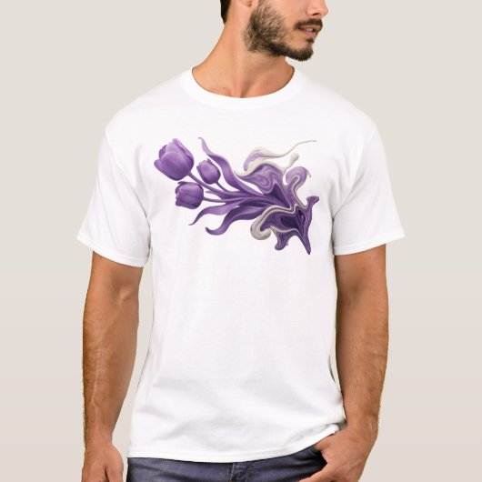 T-shirt Déclaration de style FLEUR ABSTRAITE audacieuse (Devant)