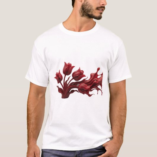 T-shirt Déclaration de style FLEUR ABSTRAITE vibrante (Devant)