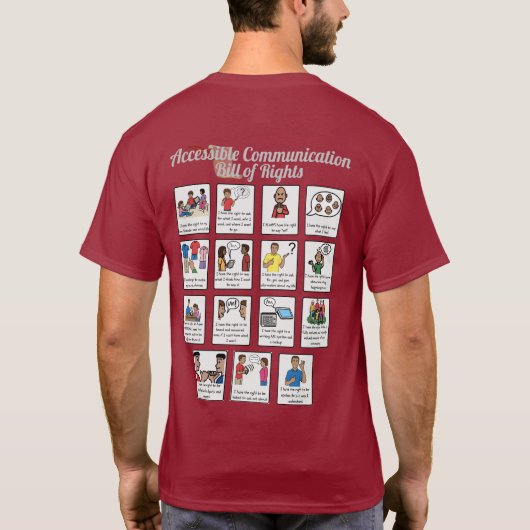 T-shirt Déclaration des droits de communication ac (Dos)