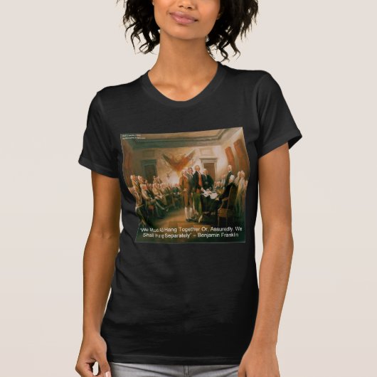 T-shirt Déclaration d'indépendance & Citation de Ben Frank (Devant)