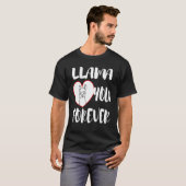 T-shirt Déclaration du cool Saint-Valentin Llama Heart In (Devant entier)