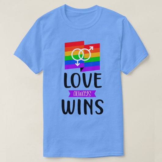 T-shirt Déclaration du gay pride L'amour gagne LGBT Dire l (Design devant)