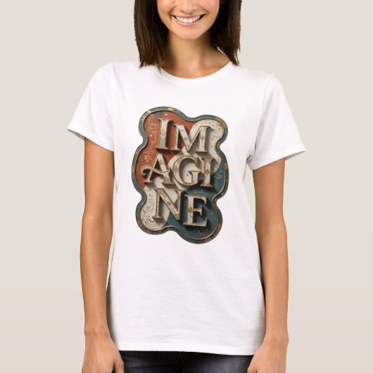 T-shirt Déclaration Gold IMAGINE Déclaration Design (Devant)