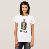 T-shirt Déclaration Green ITALY Conception Graphique (Devant entier)