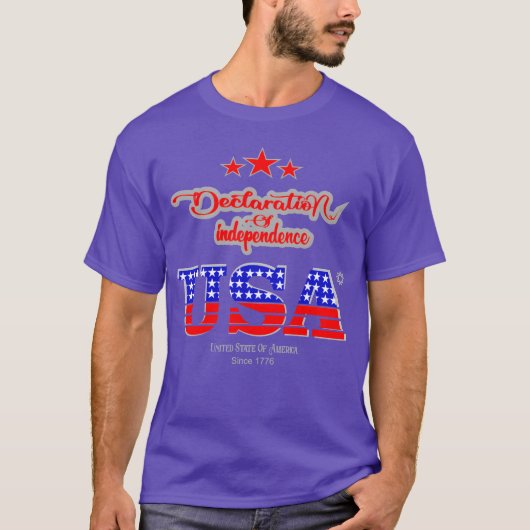 T-shirt Declaration of Independence 1776 Independence Day (Devant)