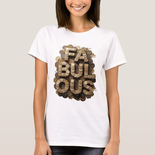 T-shirt Déclaration Or FABULEUX Imprimé (Devant)