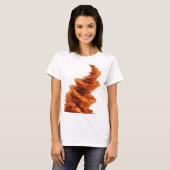T-shirt Déclaration Orange ART ABSTRAIT Design Moderne (Devant entier)