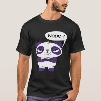 T-shirt Déclaration Panda I Nul Fun I Non Non Non