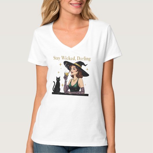 T-shirt Déclaration "Reste méchant, chérie" (Devant)