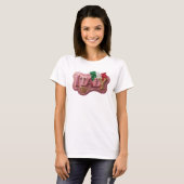 T-shirt Déclaration Rose ITALIE Art de texte 3D (Devant entier)