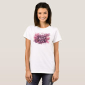 T-shirt Déclaration Rose Mignarde JE VIS MA VIE À (Devant entier)