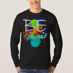 T-shirt Déclaration Soyez votre couleur Peinture Blobs 2 F