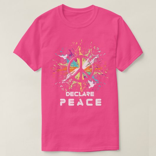 T-shirt Déclarer la paix (Design devant)