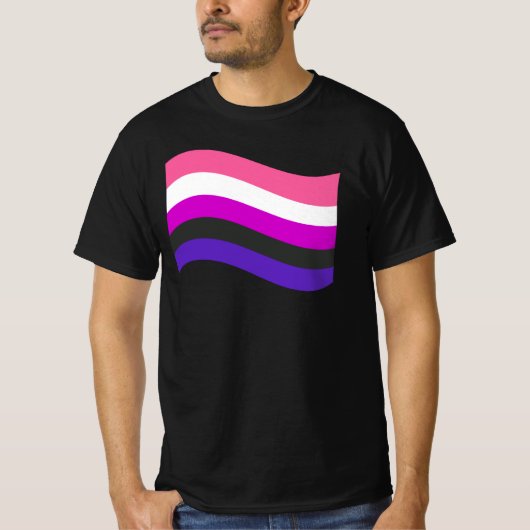 T-Shirt D'ÉCLAT D'ÉCLAT DE GENDERFLUID (Devant)