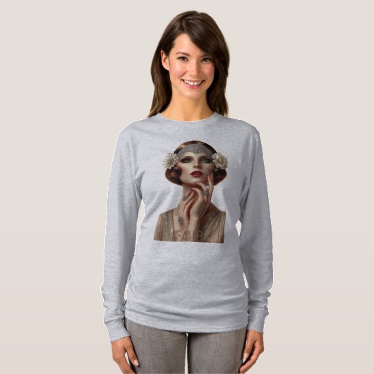 T-SHIRT DECO DIVA SHIRT (GRIS) (Devant entier)