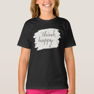 T-shirt Déco souple V   Pense heureux