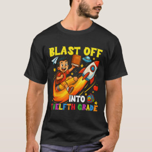 T-shirt Décollage de fusée pour le retour au lycée drôle
