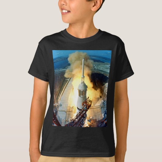 T-shirt Décollage du véhicule spatial d'Apollo 11 Saturn V (Devant)