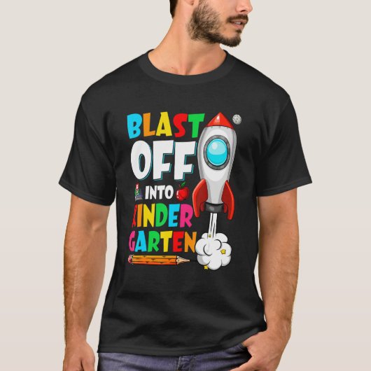 T-shirt Décoller en maternelle, premier jour de retour à l (Devant)