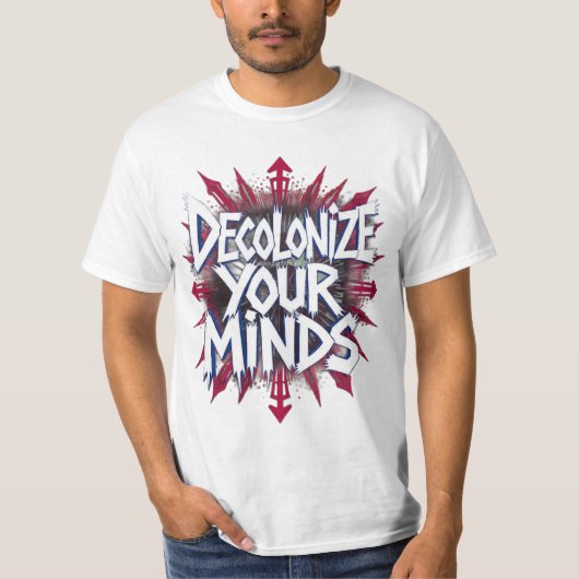 T-shirt Decolonize Your Minds (Points) (Devant)