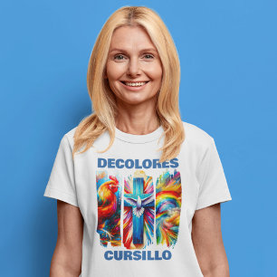 T-shirt DeColores Cursillo Brosse Rooster Cross Dove