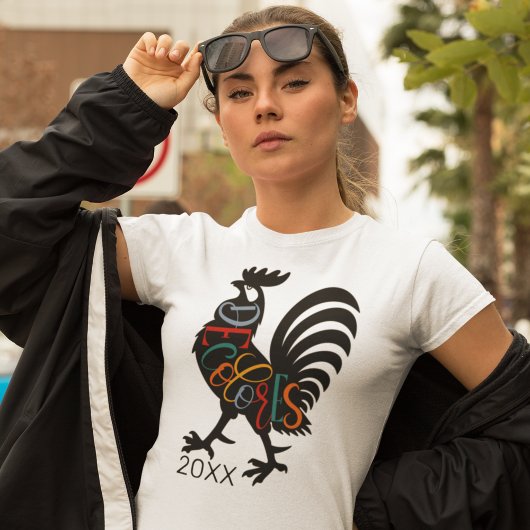 T-shirt DeColores Cursillo Rooster Noir Silhouette