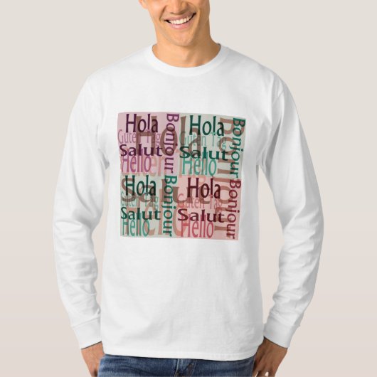T-shirt décontracté à manches longues pour hommes (Devant)