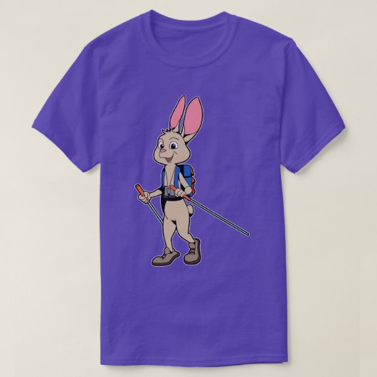T-shirt Décontracté Bunny Hikes Randonnée (Design devant)