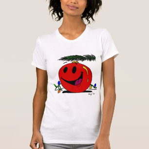 T-shirt décontracté du scoop des femmes heureuse