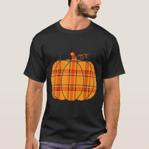 T-shirt Décor de Halloween de Thanksgiving automne carreau