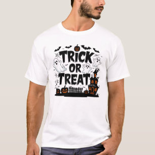 T-shirt Décor éffrayant et friandises d'Halloween amusante