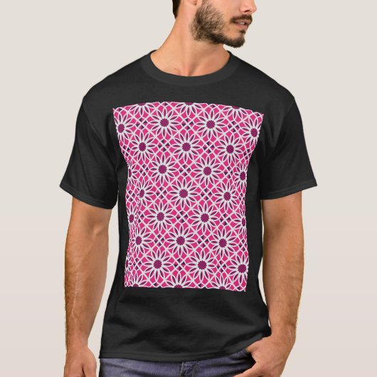 T-shirt Décor géométrique arabe : texture transparente. (Devant)