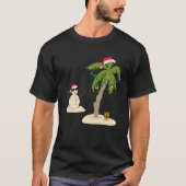 T-shirt Decorated Christmas Palm Tree Tropical Xmas Coconu (Devant)