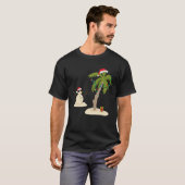 T-shirt Decorated Christmas Palm Tree Tropical Xmas Coconu (Devant entier)