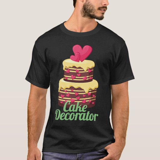 T-shirt Décorateur de gâteaux Baker Baking Cake (Devant)