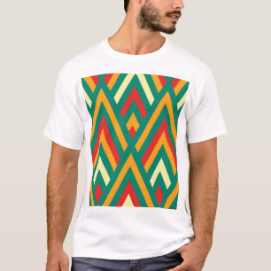 T-shirt Décoratif Géométrique : Vintage Abstrait sans cout